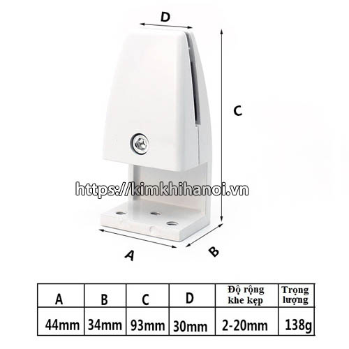 Kẹp vách ngăn (L) KVN02