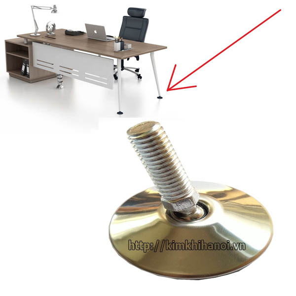 Chân tăng chỉnh Inox 304 đế bulong xoay tròn