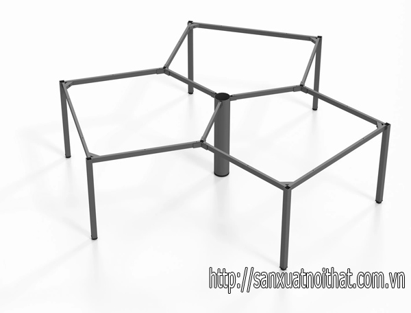 Khung bàn sắt lắp ráp chân vuông