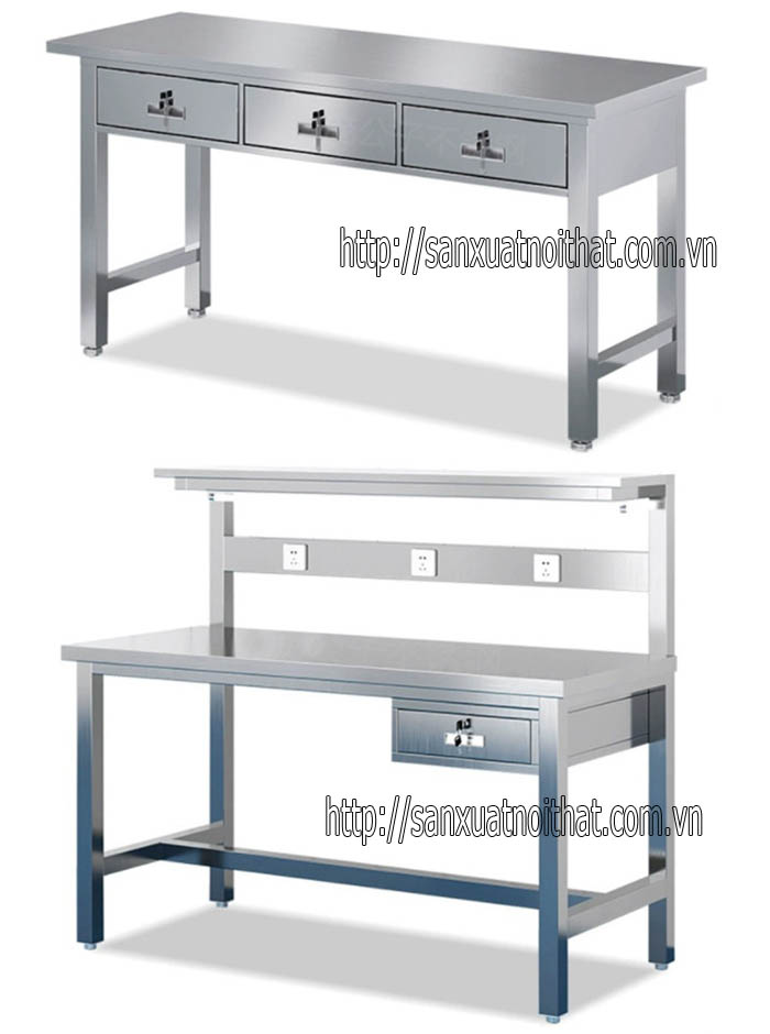 Bàn thao tác công nghiệp bằng inox Bàn thao tác công nghiệp bằng inox