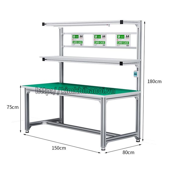 Bàn thao tác công nghiệp bằng nhôm đình hình